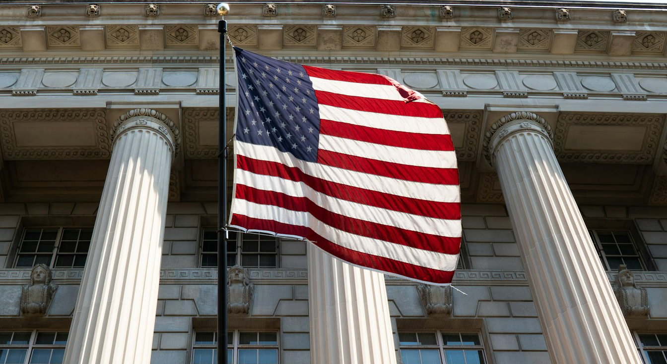 American flag in Washington, DC